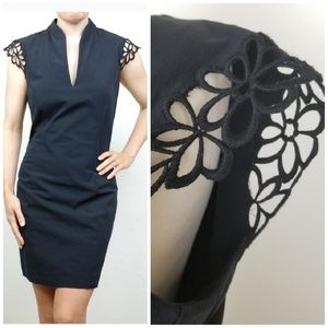 Designer Capucine Puerari Black Cap Sleeve Dress